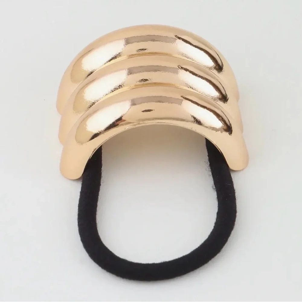 Triple Gold Band Hair Tie (1706)
